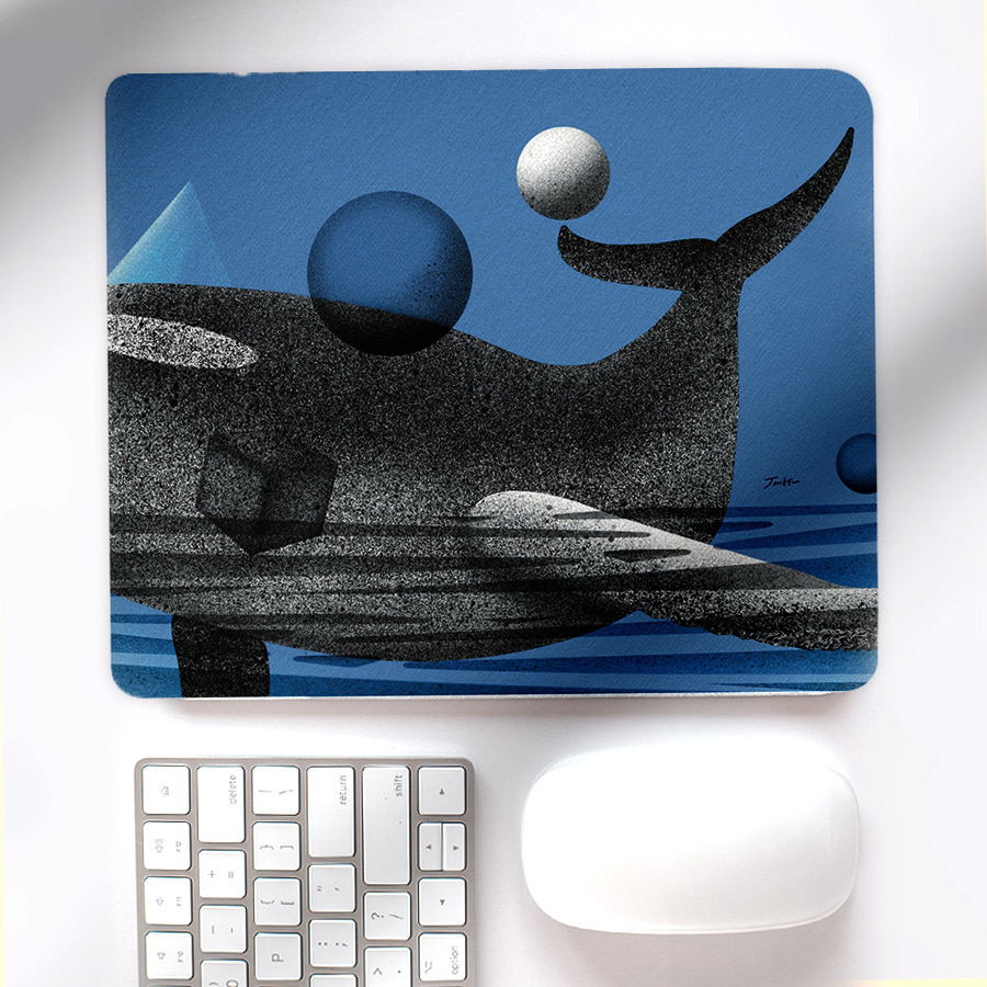 Pointage Whale, 글림작가 임진순 마우스 패드 명화 작품 그림 디자인 일러스트