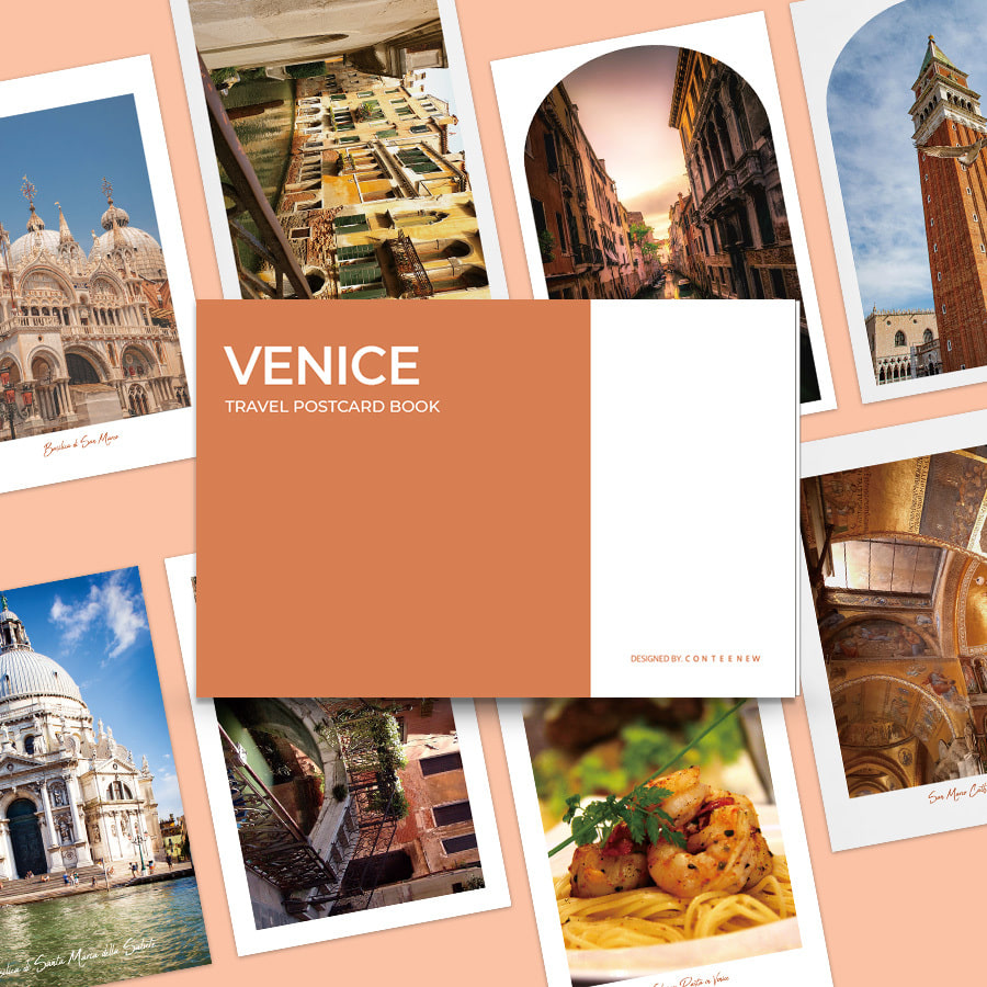 Venice Travel 베네치아  엽서북 여행 감성 도시 포토 18장 패키지