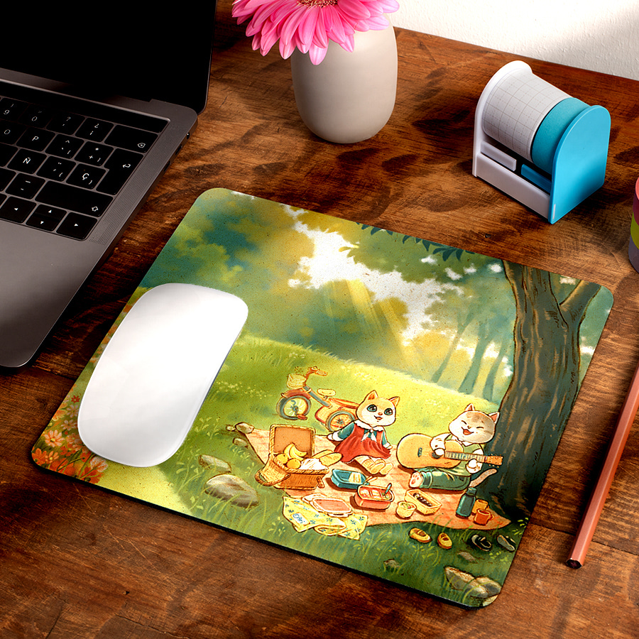 가을소풍을 떠나요, 아리ARI 마우스 패드 명화 작품 그림 디자인