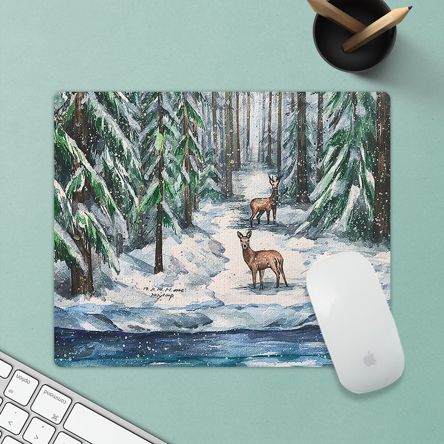 눈내리는 겨울 숲 속에서, 로지숲 마우스 패드
