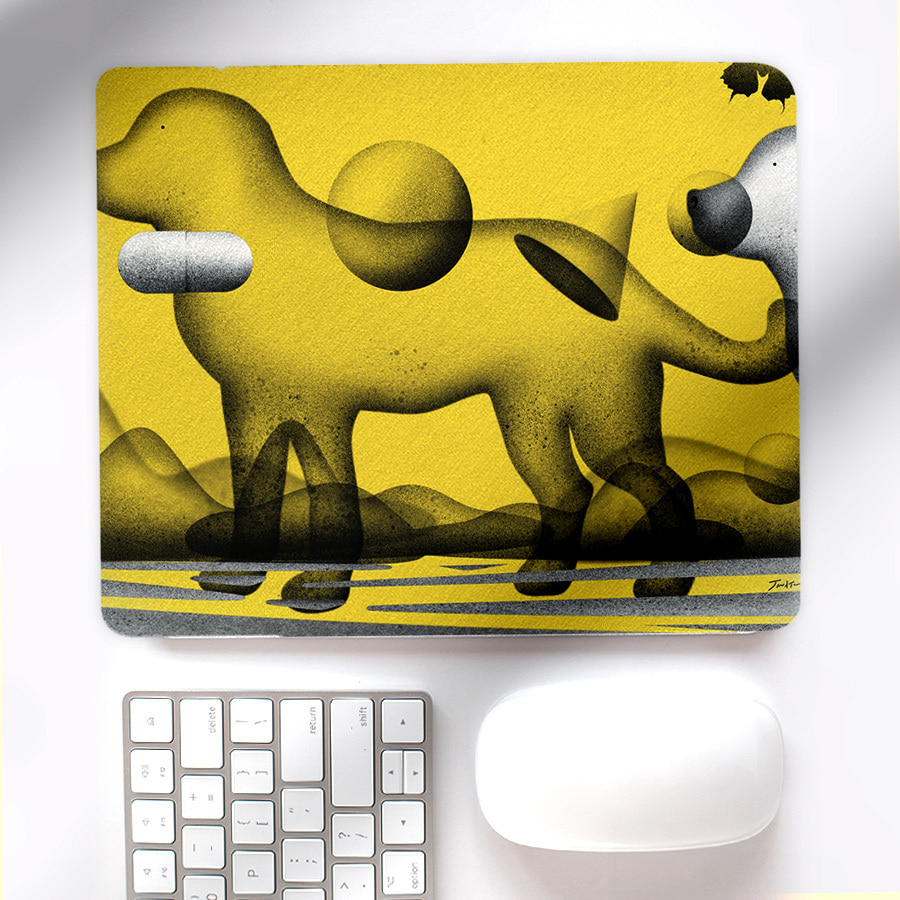 Pointage Dog, 글림작가 임진순 마우스 패드 명화 작품 그림 디자인 일러스트