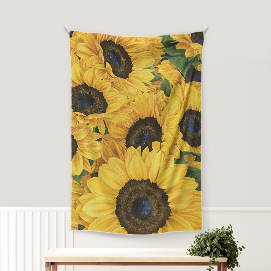 웃는날 a smiling day  sunflowers soomong 쉬폰 포스터