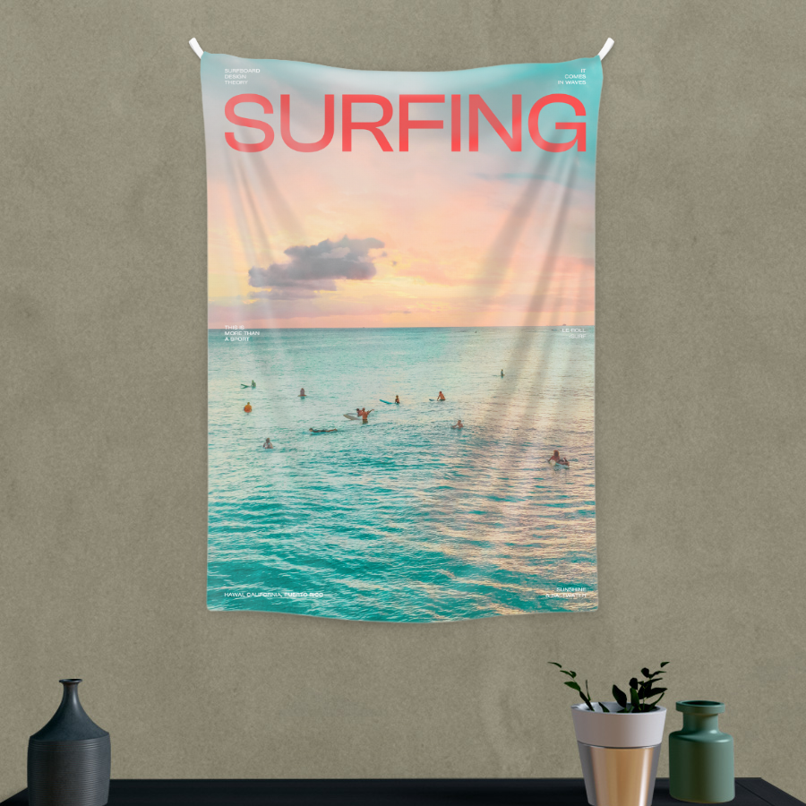Surfing 서핑 conteenew 천 패브릭 포스터 A규격
