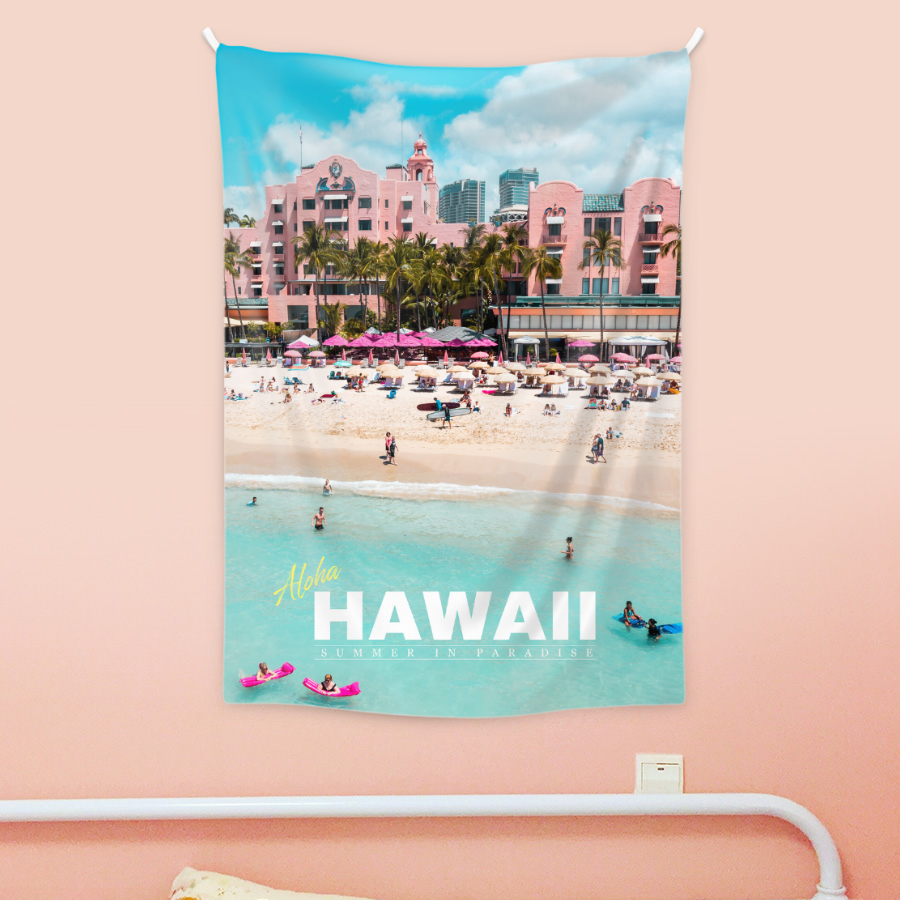 Aloha Hawaii 알로하 하와이 conteenew 천 패브릭 포스터 A규격