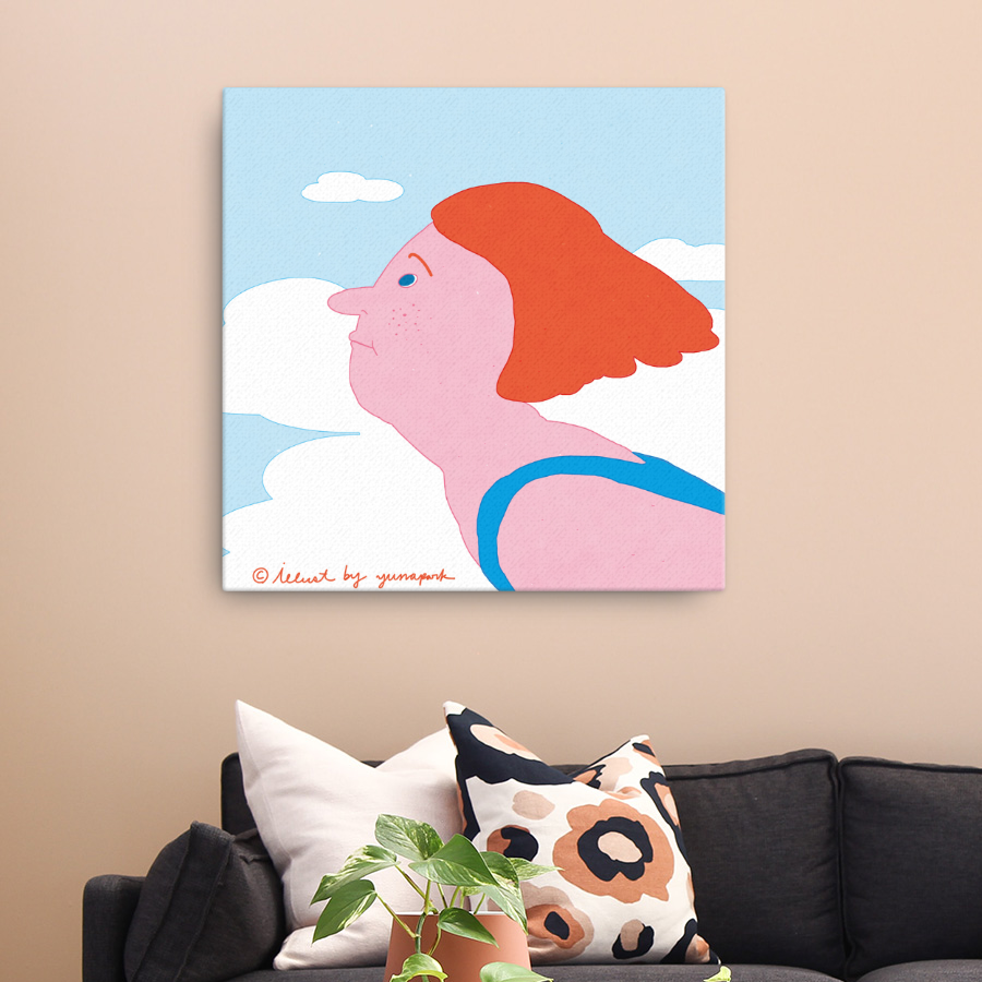 주근깨소녀, 박유나 캔버스 액자 명화 작가 그림 포스터 인테리어 대형