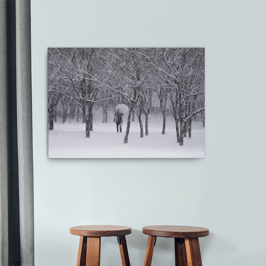 겨울숲, 금피리 캔버스 액자 명화 작가 그림 포스터 인테리어 대형 A규격