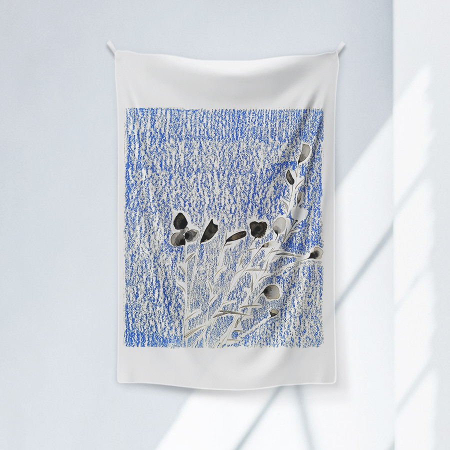 들꽃 장은용 쉬폰 포스터 패브릭 대형 명화 그림 태피스트리 액자