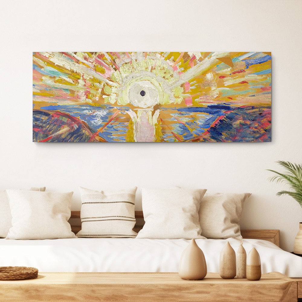 태양 에드바르 뭉크 와이드 파노라마 대형 인테리어 그림 거실 액자