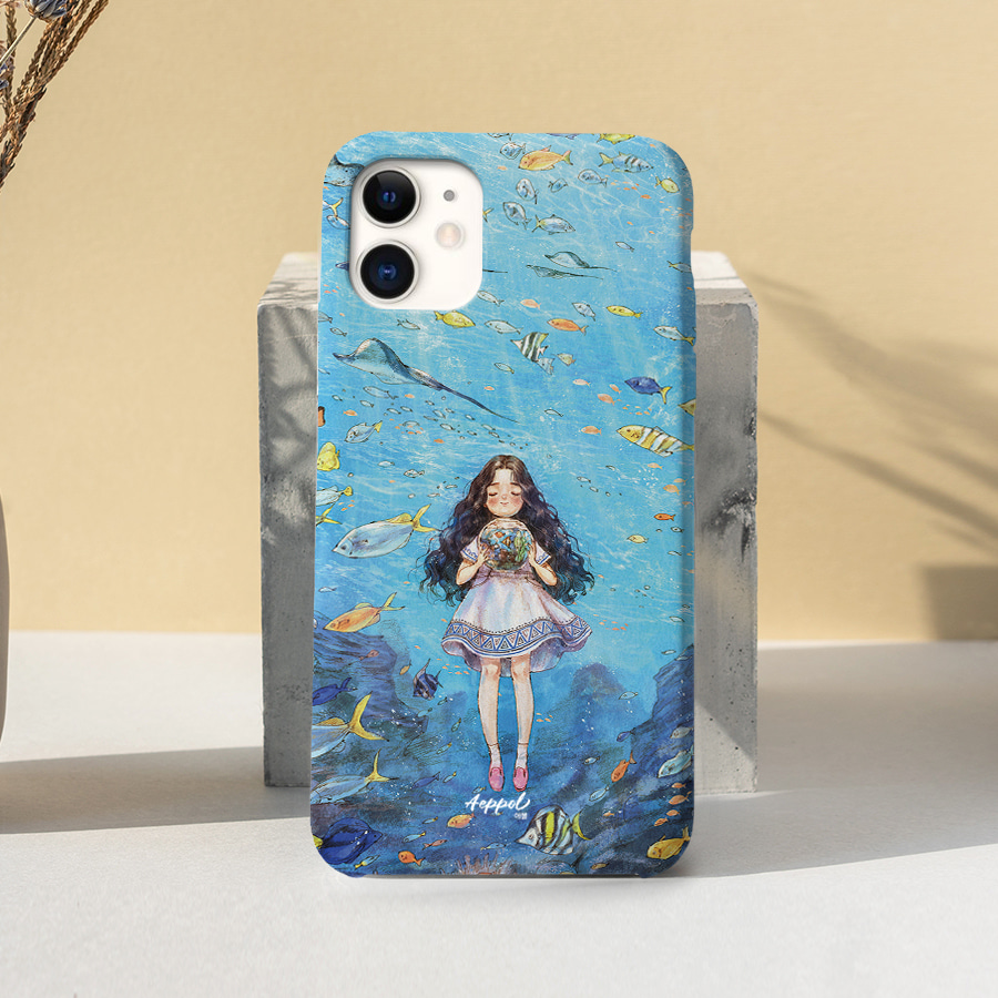 어항을 들여다보면, 애뽈 폰케이스 디자인 슬림 젤리 범퍼 카드 아이폰 15 갤럭시 S24