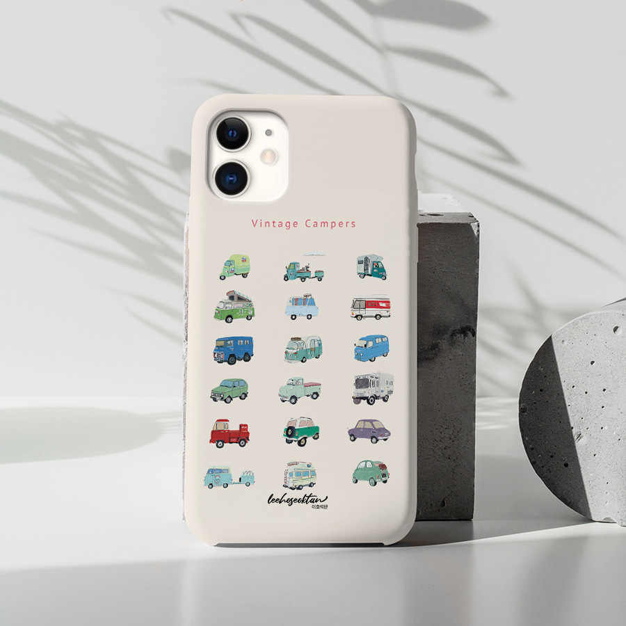 빈티지 캠퍼, 이호석탄 폰케이스 디자인 슬림 젤리 범퍼 카드 아이폰 15 갤럭시 S24