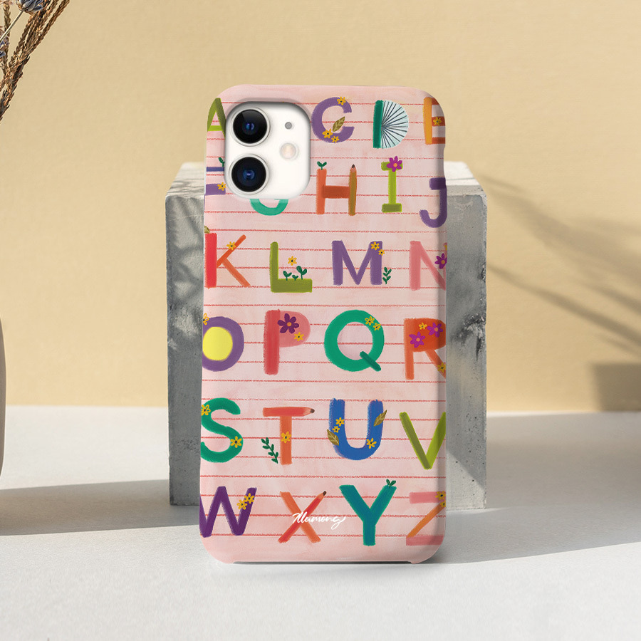 알파벳, 일루몽 폰케이스 디자인 슬림 젤리 범퍼 카드 아이폰 15 갤럭시 S24