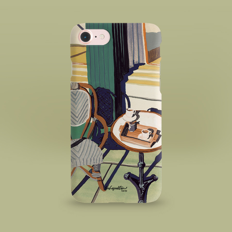 따뜻한 오후의 티타임, 이호석탄 폰케이스 디자인 슬림 젤리 범퍼 카드 아이폰 15 갤럭시 S24