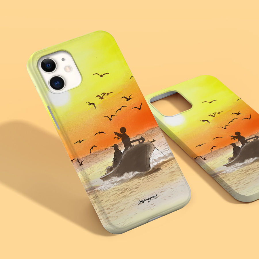 노을빛 바다, 이상무 폰케이스 디자인 슬림 젤리 범퍼 카드 아이폰 15 갤럭시 S23