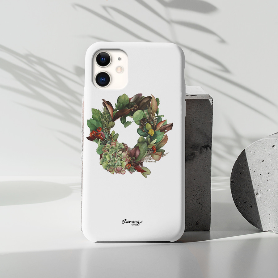 깊어가는 가을 리스, soomong 폰케이스 디자인 슬림 젤리 범퍼 카드 아이폰 15 갤럭시 S23