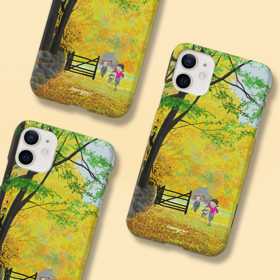 노란 가을빛, 이상무 폰케이스 디자인 슬림 젤리 범퍼 카드 아이폰 15 갤럭시 S23