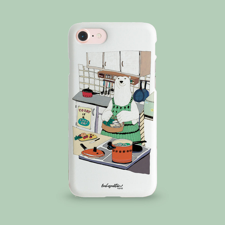 요리하는 엄마곰, 이호석탄 폰케이스 디자인 슬림 젤리 범퍼 카드 아이폰 15 갤럭시 S24