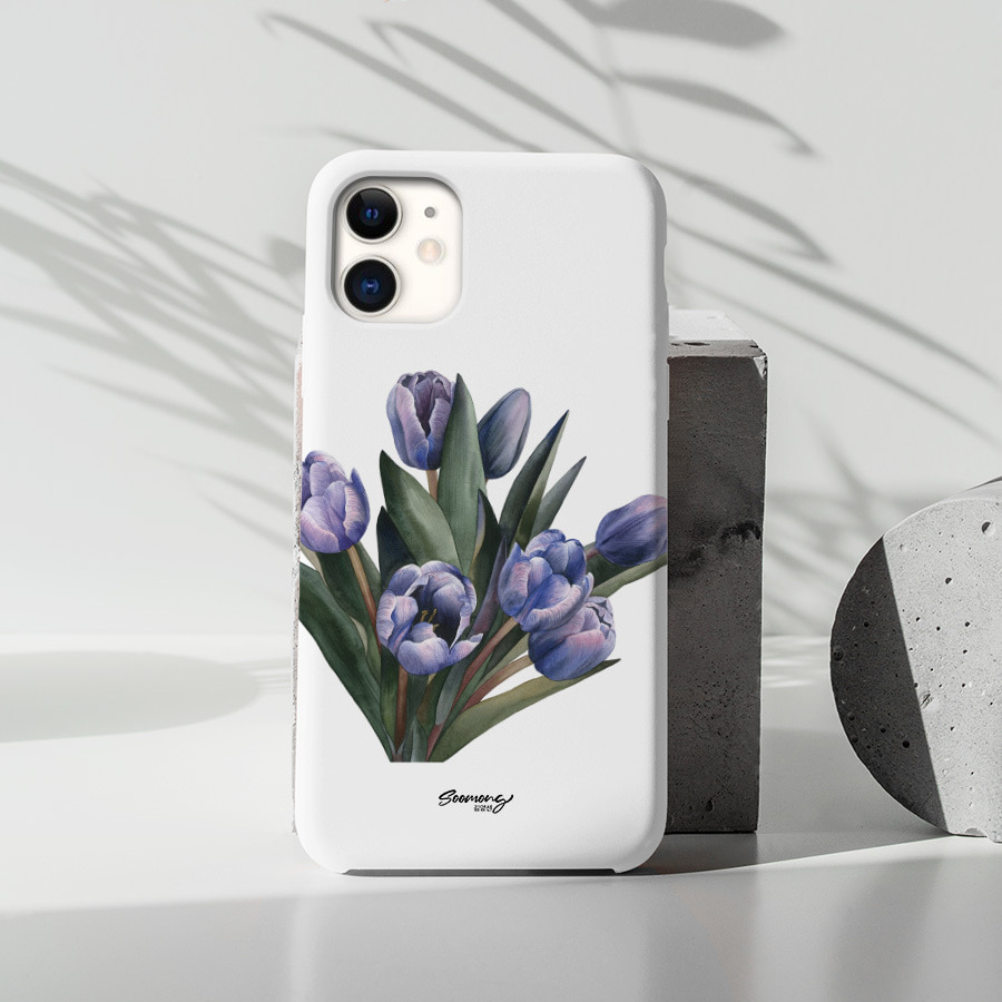 gloomy flowers, soomong 폰케이스 디자인 슬림 젤리 범퍼 카드 아이폰 15 갤럭시 S24