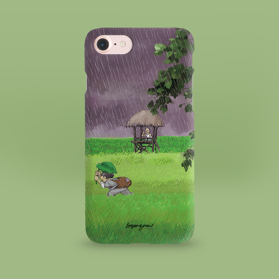 여름 소나기와 원두막, 이상무 폰케이스 디자인 슬림 젤리 범퍼 카드 아이폰 15 갤럭시 S24