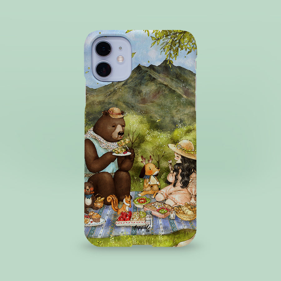 봄소풍, 애뽈 폰케이스 디자인 슬림 젤리 범퍼 카드 아이폰 15 갤럭시 S24
