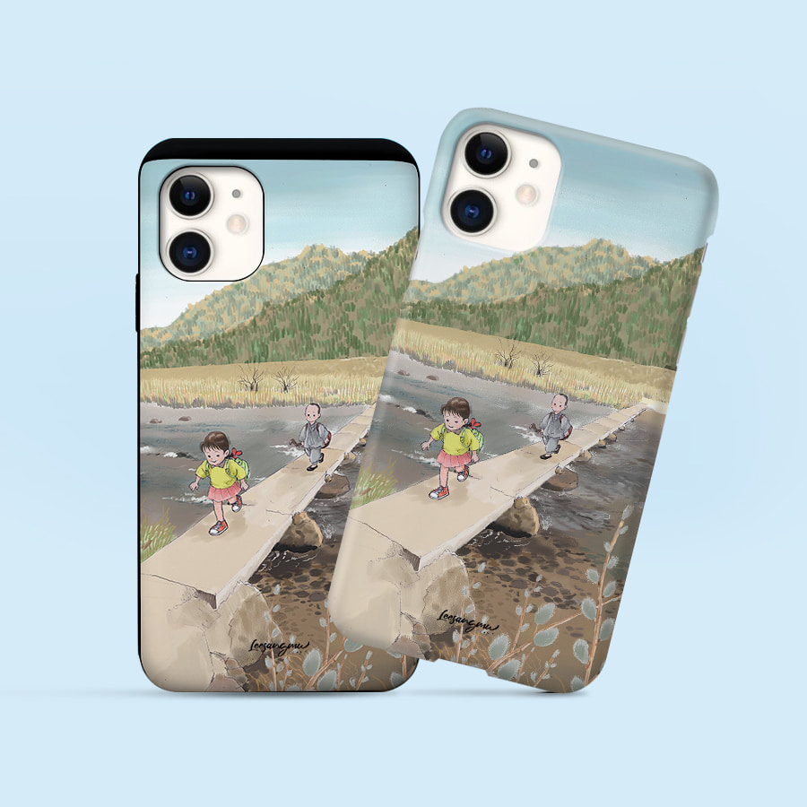 봄 시냇가, 이상무 폰케이스 디자인 슬림 젤리 범퍼 카드 아이폰 15 갤럭시 S23