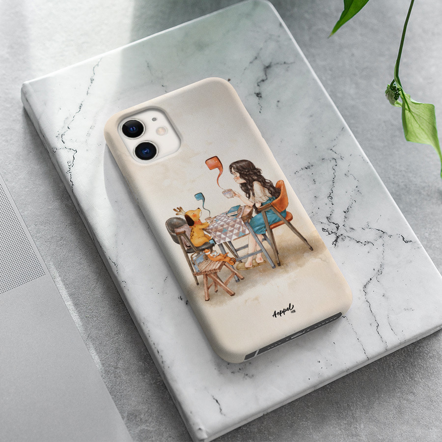쉼표 한 잔, 애뽈 폰케이스 디자인 슬림 젤리 범퍼 카드 아이폰 15 갤럭시 S23