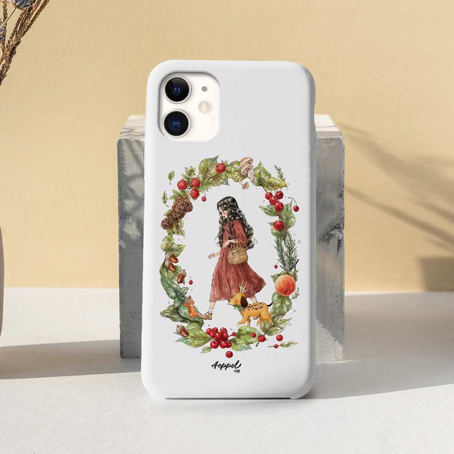 숲에서 찾은 예쁜 것들, 애뽈 폰케이스 디자인 슬림 젤리 범퍼 카드 아이폰 15 갤럭시 S24