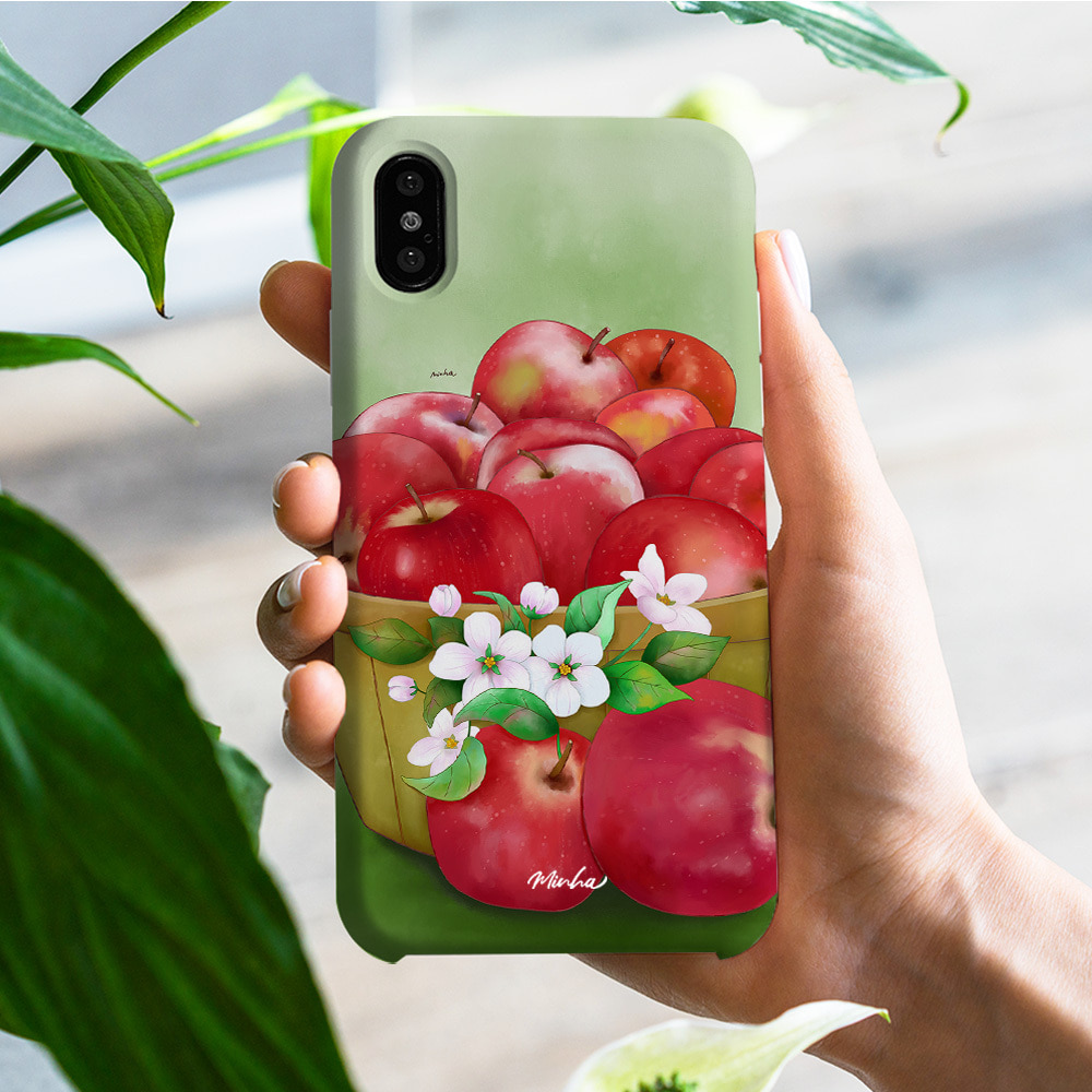 사과  풍요로운 축복 푸르나 폰케이스 디자인 슬림 젤리 범퍼 카드 아이폰 15 갤럭시 S24
