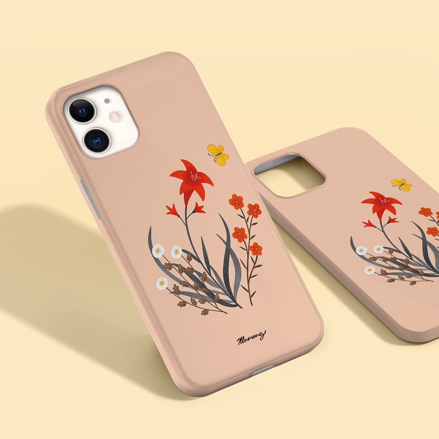 꽃과 나비1, 일루몽 폰케이스 디자인 슬림 젤리 범퍼 카드 아이폰 15 갤럭시 S24