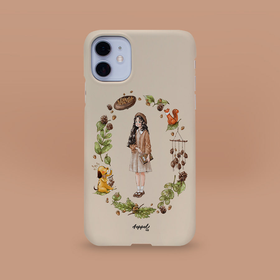 가을 베레모, 애뽈 폰케이스 디자인 슬림 젤리 범퍼 카드 아이폰 15 갤럭시 S24