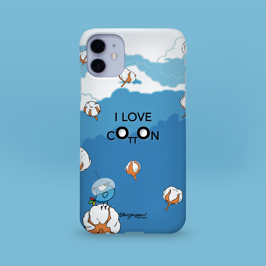 I love cotton, 글림작가임진순 폰케이스 디자인 슬림 젤리 범퍼 카드 아이폰 15 갤럭시 S24
