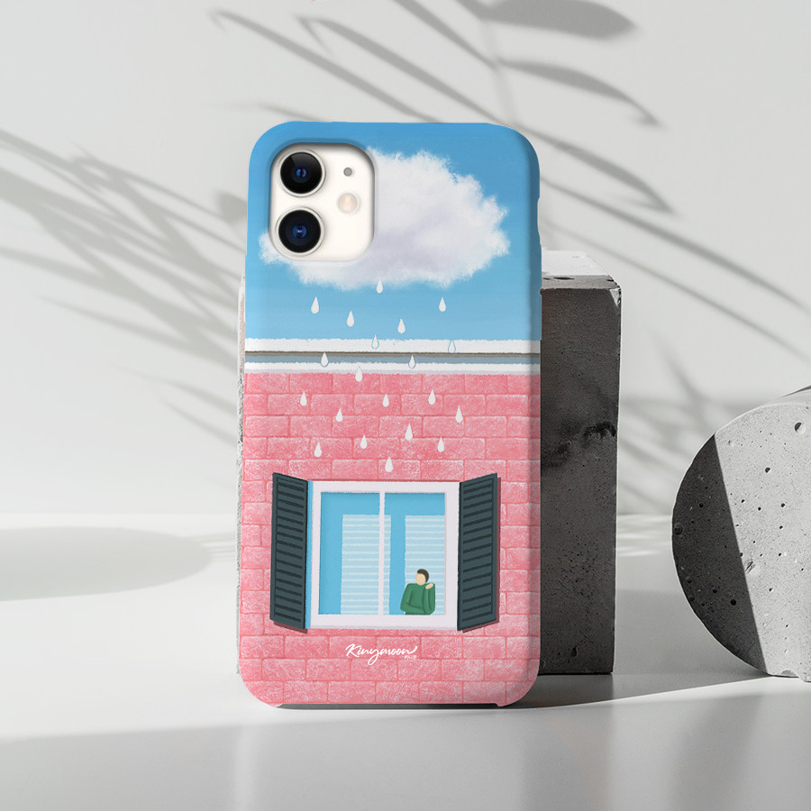 마음의 비, 키니문 폰케이스 디자인 슬림 젤리 범퍼 아이폰 15 갤럭시 S24