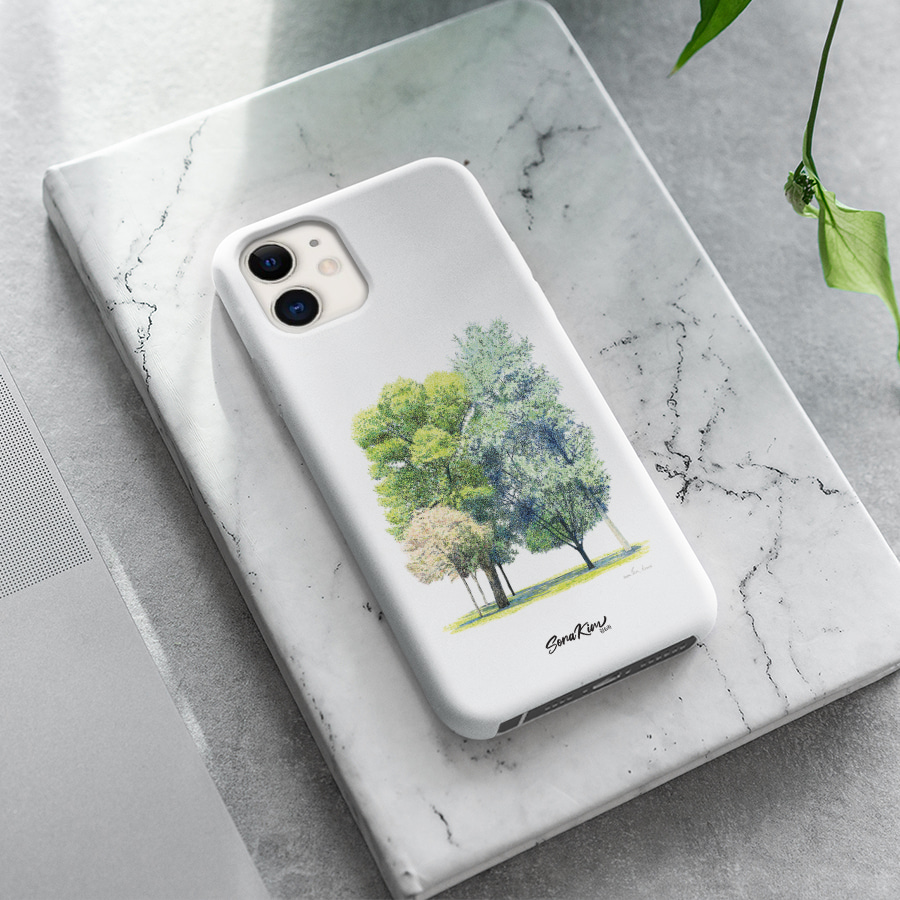 Trees, 김소라 폰케이스 디자인 슬림 젤리 범퍼 아이폰 15 갤럭시 S24