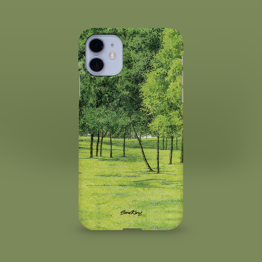 나무가 있는 풍경, 김소라 폰케이스 디자인 슬림 젤리 범퍼 아이폰 15 갤럭시 S24