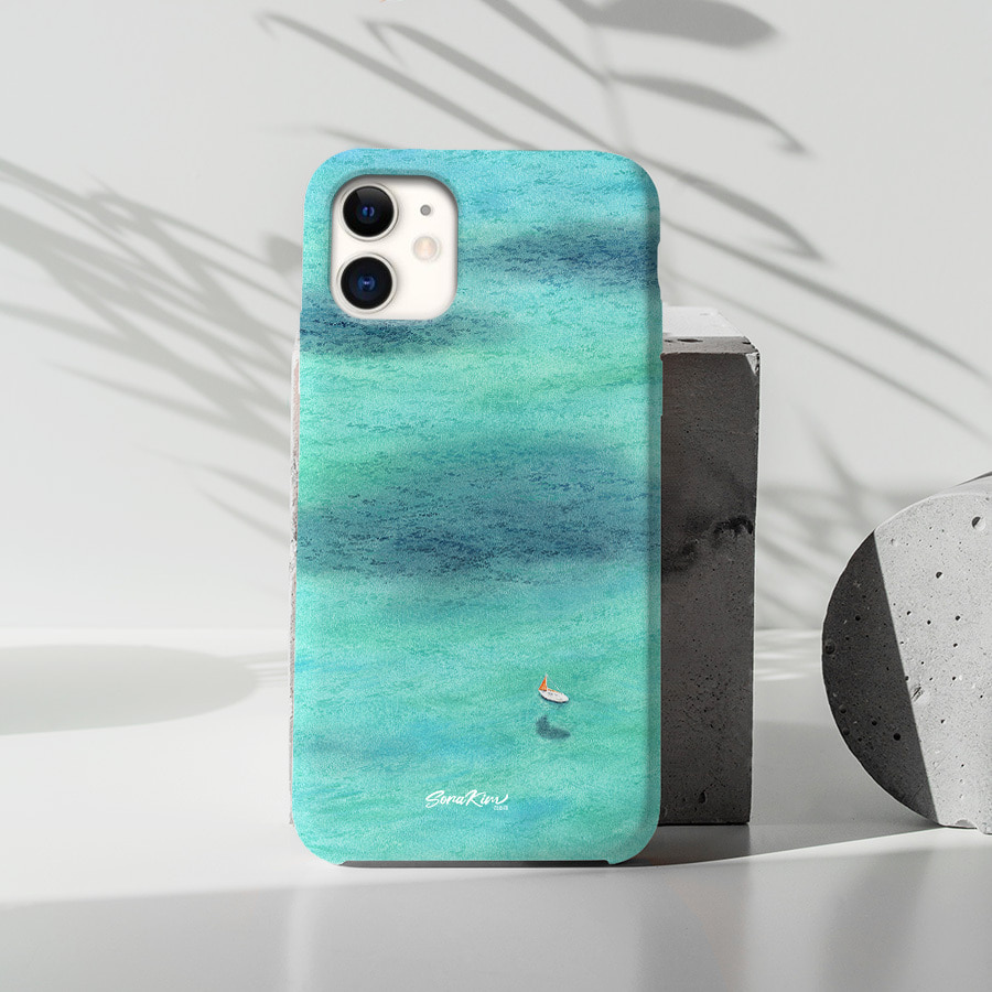 The sea, 김소라 폰케이스 디자인 슬림 젤리 범퍼 아이폰 15 갤럭시 S24