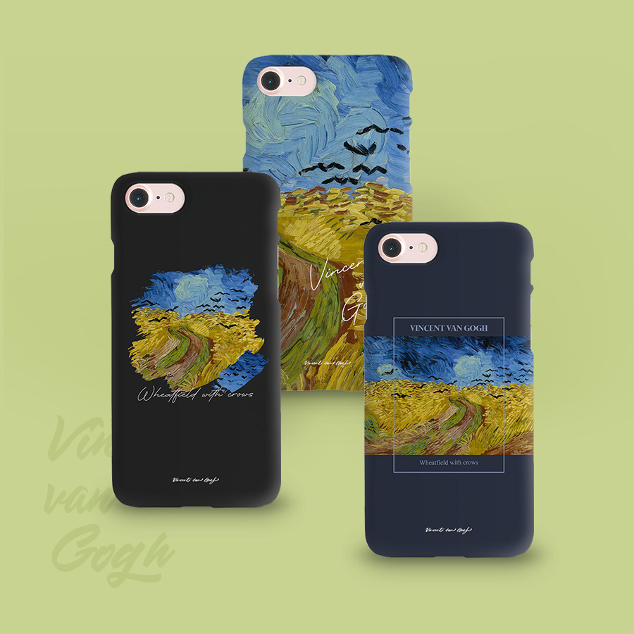까마귀가 나는 밀밭, 빈센트 반 고흐 폰케이스 디자인 슬림 젤리 범퍼 카드 아이폰 15 갤럭시 S24