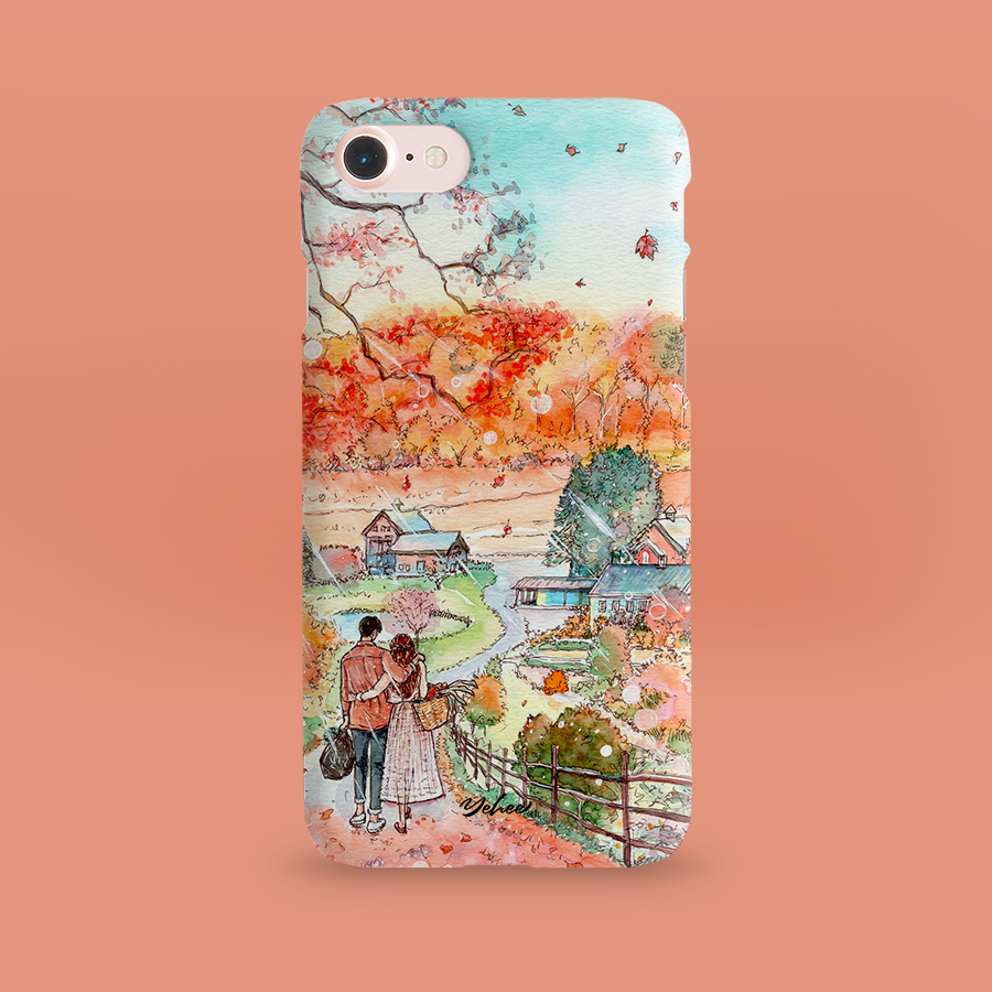 가을, 집으로 가는 길, 예희 폰케이스 디자인 슬림 젤리 범퍼 카드 아이폰 15 갤럭시 S24