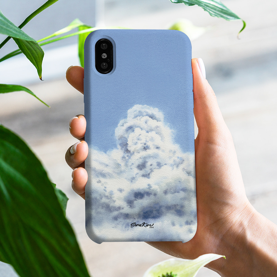 뭉게구름, 김소라 폰케이스 디자인 슬림 젤리 범퍼 아이폰 15 갤럭시 S24