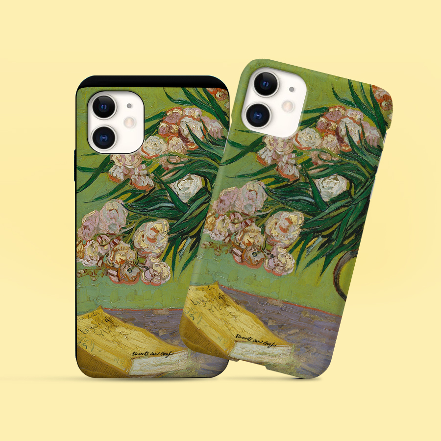 협죽도가 있는 정물, 빈센트 반 고흐 폰케이스 디자인 슬림 젤리 범퍼 카드 아이폰 15 갤럭시 S23