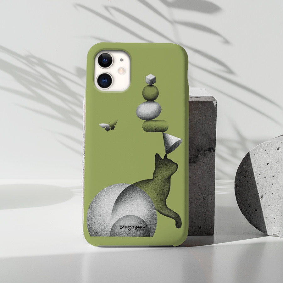 Pointage Cat, 글림작가 임진순 폰케이스 디자인 슬림 젤리 범퍼 카드 아이폰 15 갤럭시 S24