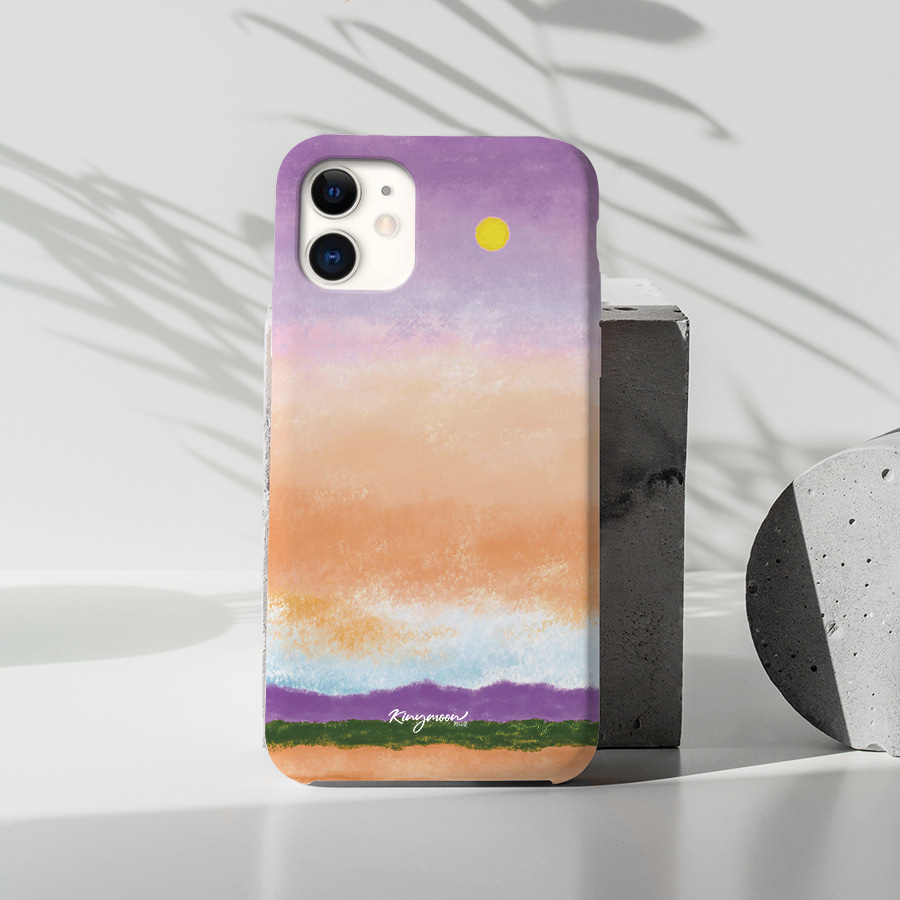 보랏빛 노을, 키니문 폰케이스 디자인 슬림 젤리 범퍼 카드 아이폰 15 갤럭시 S23
