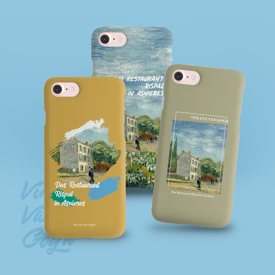 아스니에르의 시엔 식당, 빈센트 반 고흐 폰케이스 디자인 슬림 젤리 범퍼 카드 아이폰 15 갤럭시 S24
