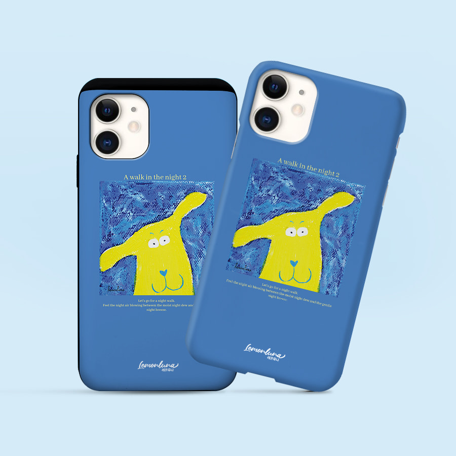 밤산책2, 레몬루나 폰케이스 디자인 슬림 젤리 범퍼 카드 아이폰 15 갤럭시 S24