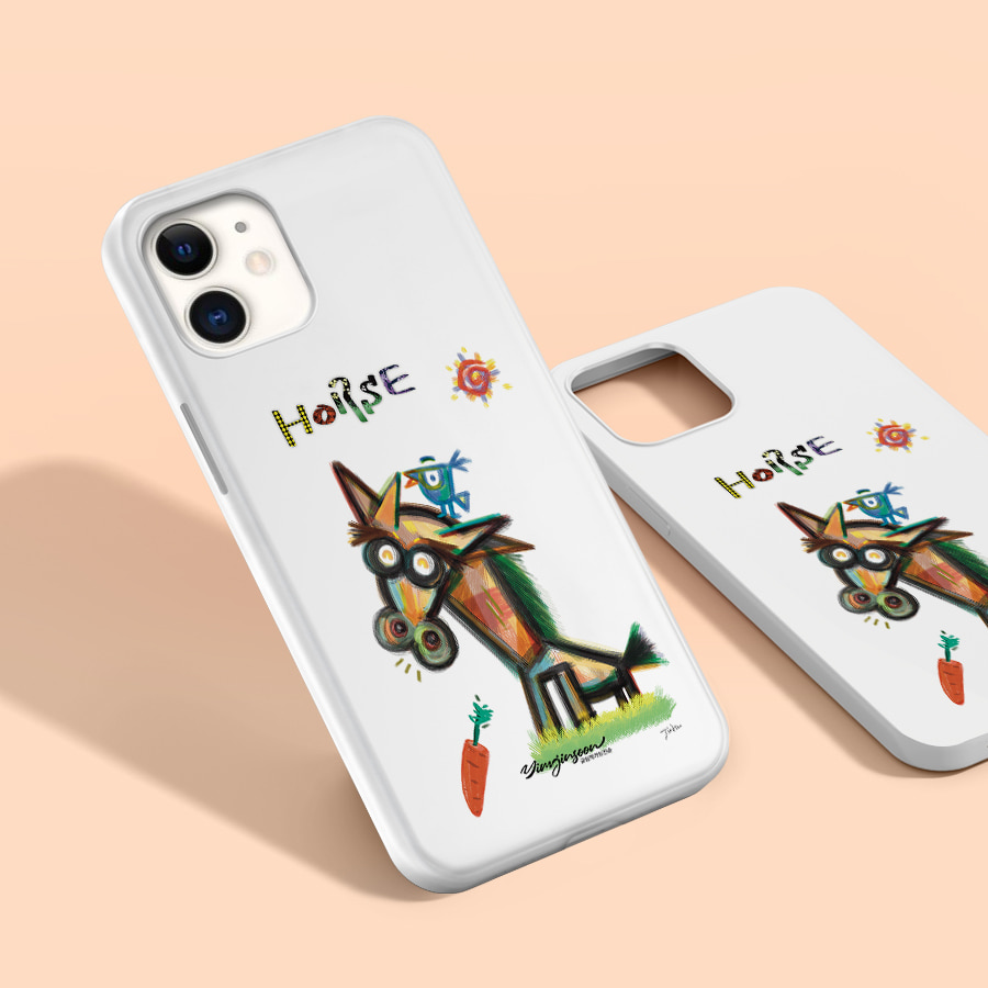Horse of Picasso, 글림작가 임진순 폰케이스 디자인 슬림 젤리 범퍼 카드 아이폰 14 갤럭시 S23