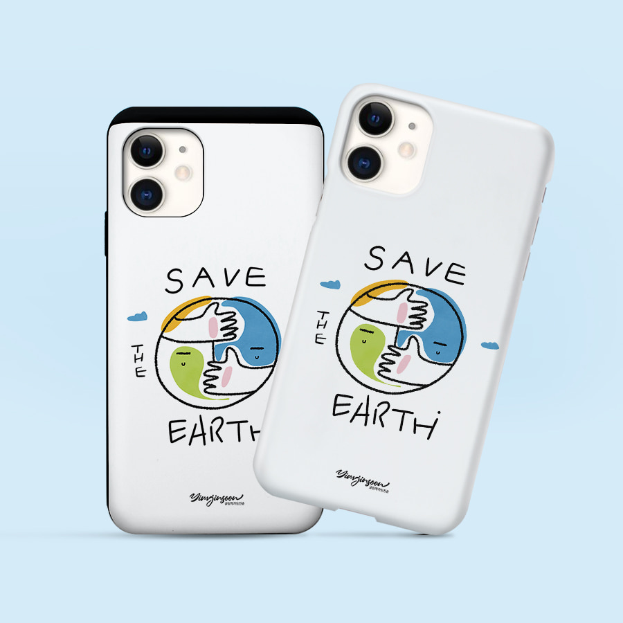 Save the Earth, 글림작가 임진순 폰케이스 디자인 슬림 젤리 범퍼 카드 아이폰 14 갤럭시 S23