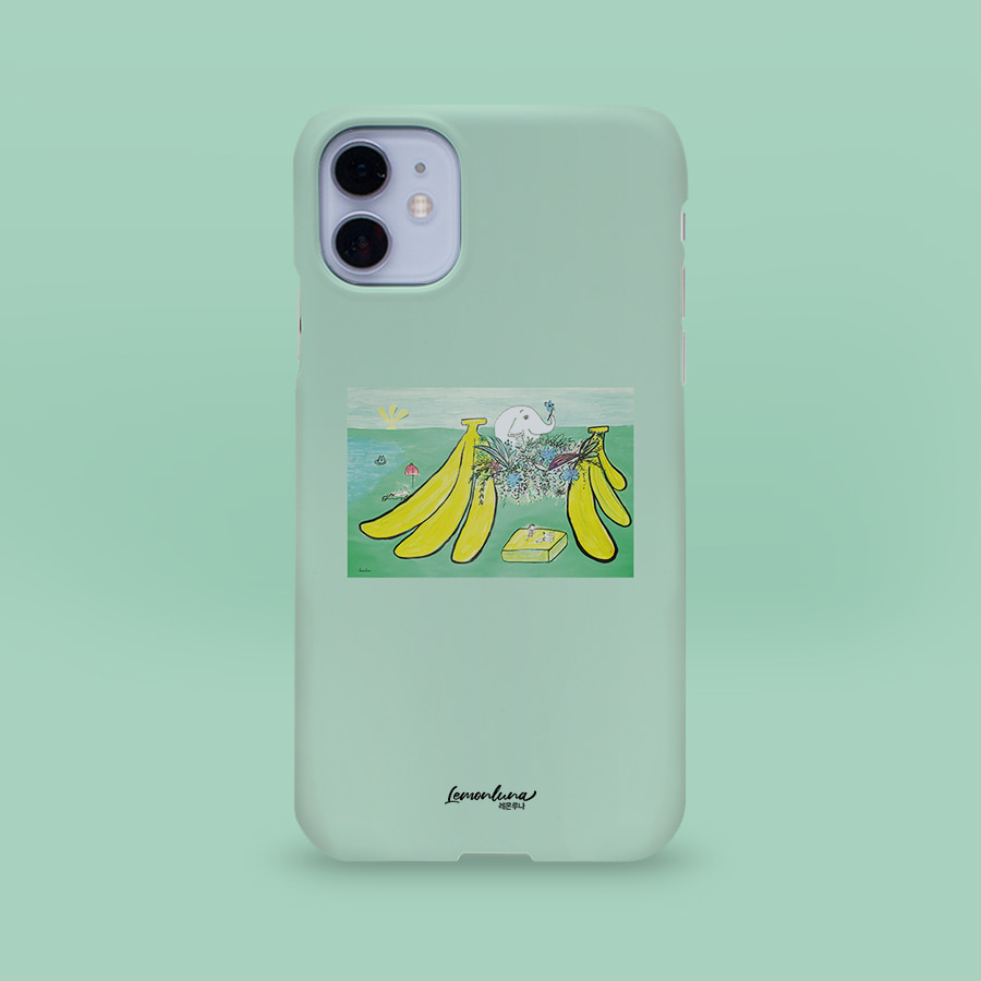 바나나해변 레몬루나 폰케이스 디자인 슬림 젤리 범퍼 카드 아이폰 15 갤럭시 S24