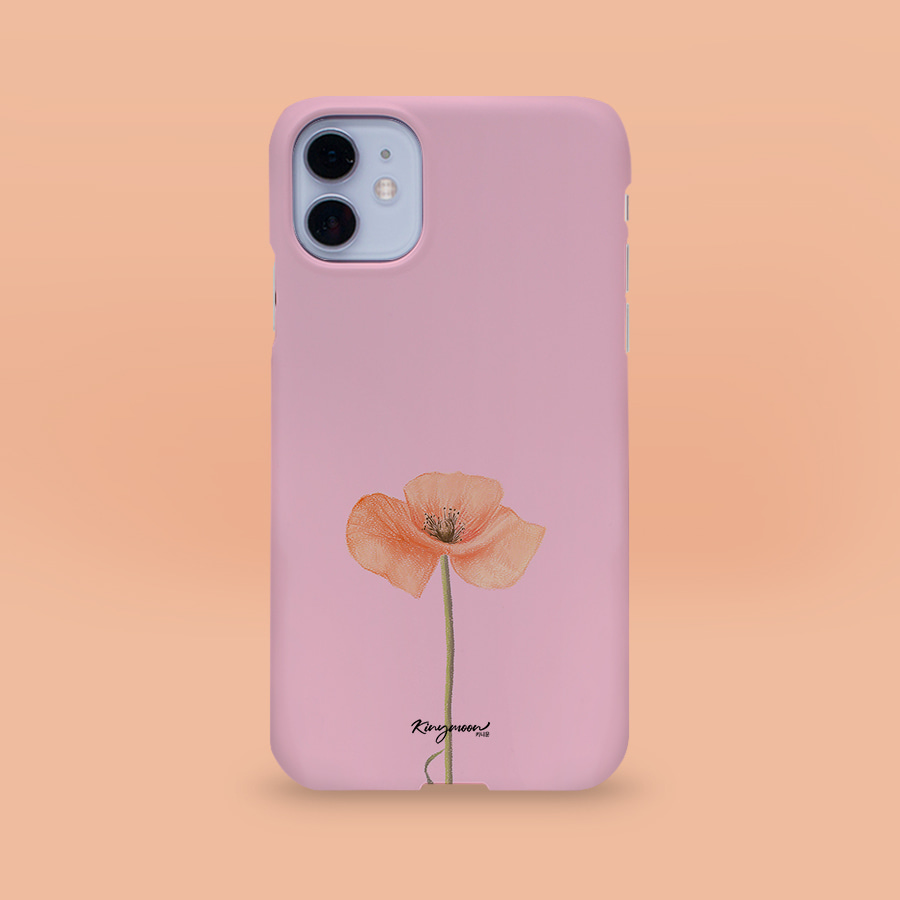 꽃한송이, 키니문 폰케이스 디자인 슬림 젤리 범퍼 카드 아이폰 15 갤럭시 S24