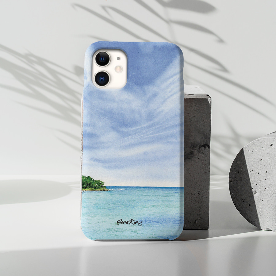 동백섬과 오륙도 그리고 바다, 김소라 폰케이스 디자인 슬림 젤리 범퍼 아이폰 15 갤럭시 S24