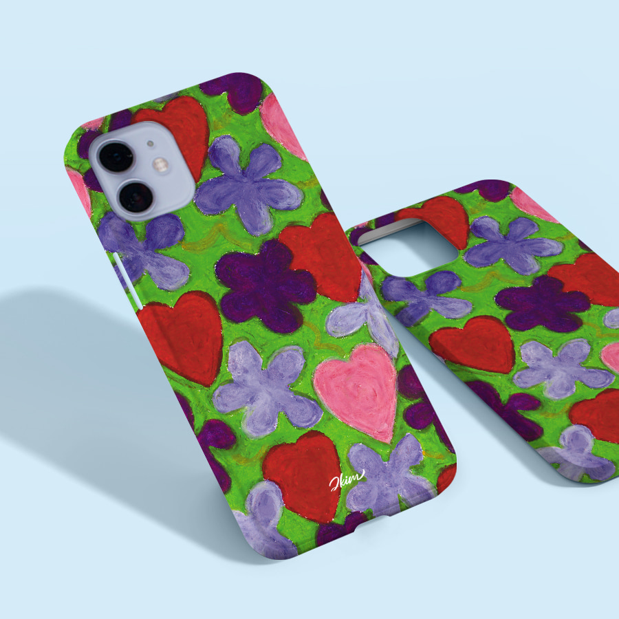 Violet Blossom, 제이킴 폰케이스 디자인 슬림 젤리 범퍼 카드 아이폰 15 갤럭시 S24