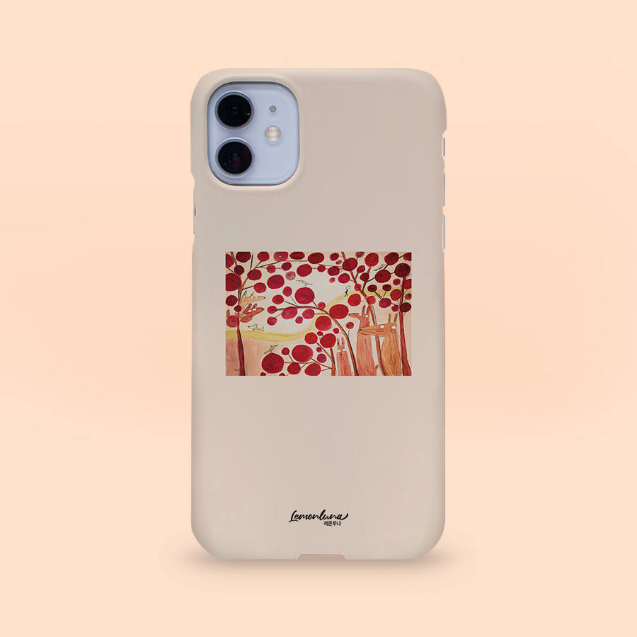 붉은 나무의 숲, 레몬루나 폰케이스 디자인 슬림 젤리 범퍼 카드 아이폰 15 갤럭시 S24