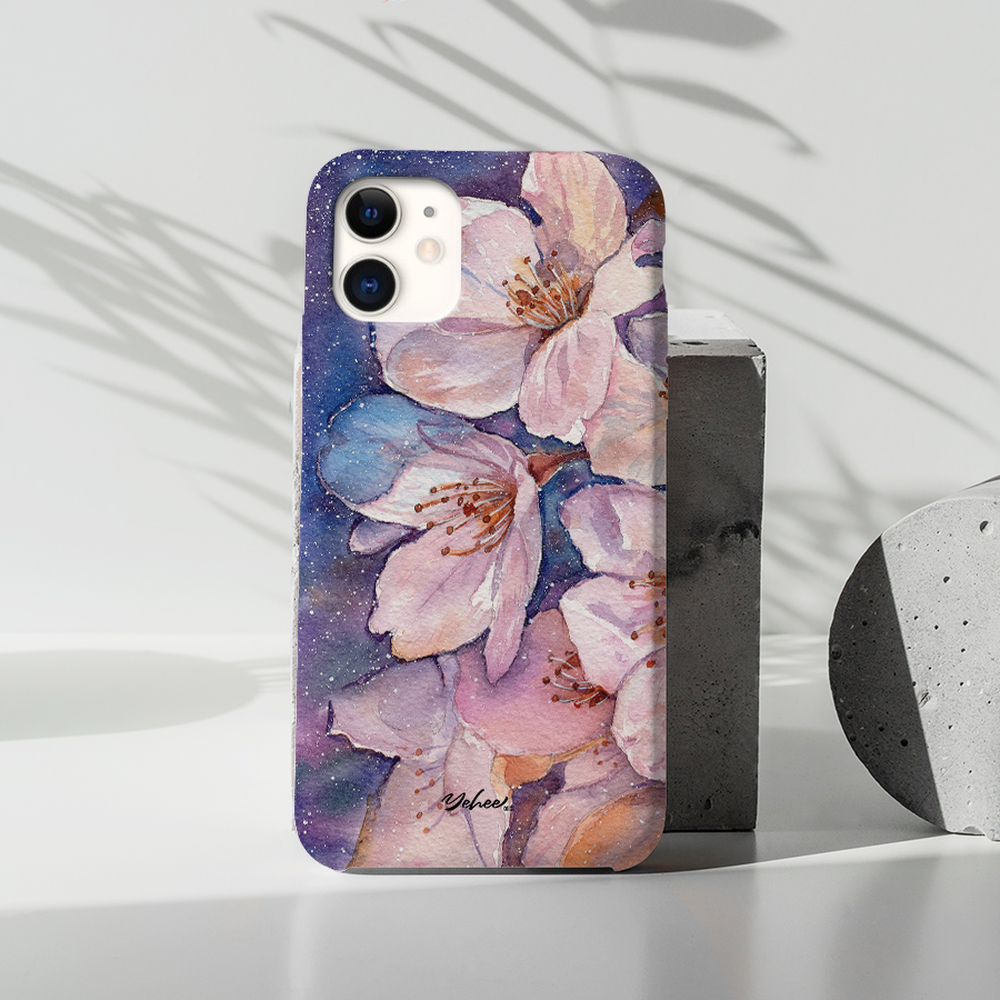 밤벚꽃, 예희 폰케이스 디자인 슬림 젤리 범퍼 카드 아이폰 15 갤럭시 S24